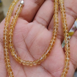 Genuine Citrine Necklace: Handmade Gemstone Bead Jewelry