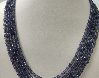 15beads..b576 8-10mm Natural Iolite Faceted Heart Shape Briolette Beads 6 Strand Natural Gemstone