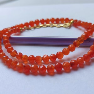 Natural Carnelian Crystal Necklace, Healing Crystal, HandMade Necklace, Boho Necklace, sacral chakra stone, July Birthstone Necklace