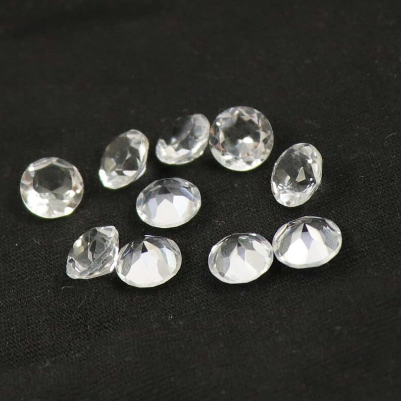 White Topaz Gemstones White Topaz Round Gemstone Jewelry - Etsy