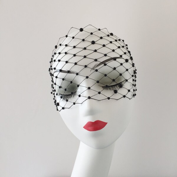 Black Birdcage Veil Etsy