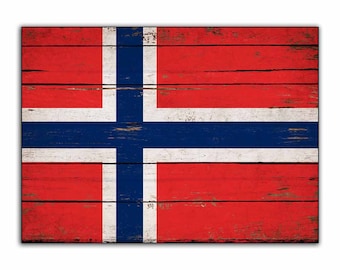 Norway wood Flag Flags Rustic Norwegian Flags wooden handmade Printed Print sign decor sign wall decor store cottage signs FREE SHIPPING