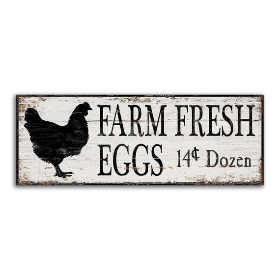 Farm Fresh Eggs Sign Chicken Farmer Wooden Home Wall Decor Etsy