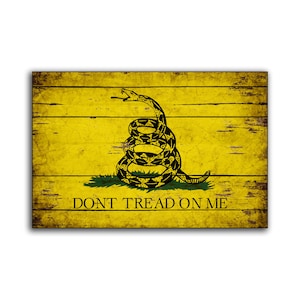Gadsden Don&#39;t Tread On Me wood snake Flag Sign Flags wooden Patriotic Tea Party Home Wall Decor print printed decor wall signs