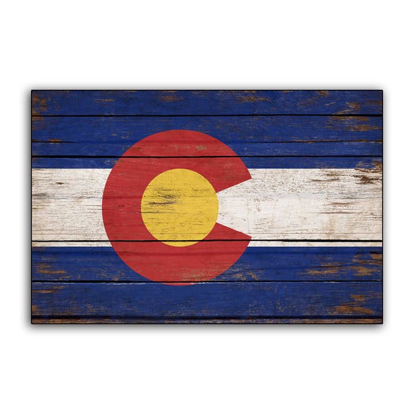 Colorado Wood Flag Etsy