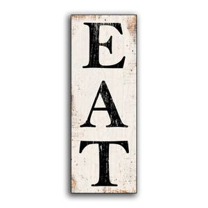 Eat sign wooden handmade wood sign food dine decor cottage wood print bakery restaurant kitchen dining wall decor signs plaque business cafe