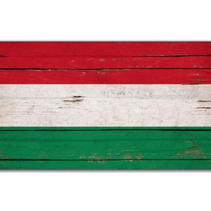 Hungary wood Flag Sign Distressed Irish Flags wooden Home Wall Decor print printed sign decor sign wall signs