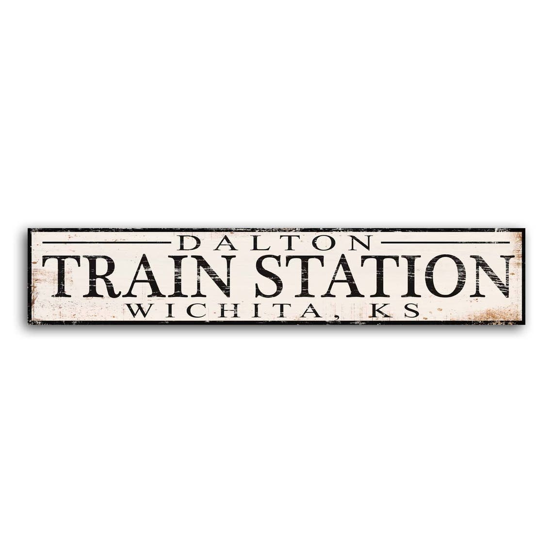 Customized Train Station Sign Railroad Railway Personalized - Etsy