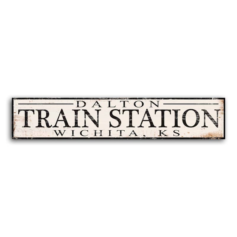 Train Station Sign - Etsy
