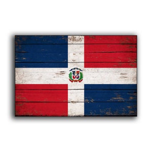 Dominican Republic wood Flag Flags Rustic Flags wooden handmade sign sign printed decor sign wall decor signs FREE SHIPPING