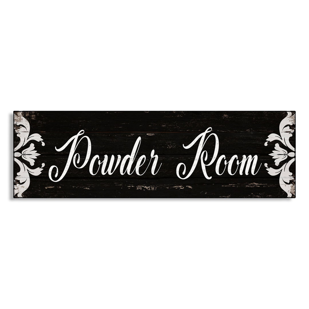 Powder Room Sign Changing Rooms Wedding Tailor Hand Crafted Print on