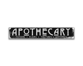 Apothecary On Canvas mounted wood plaque  Sign Print Wood Decor handmade home decor wall signs