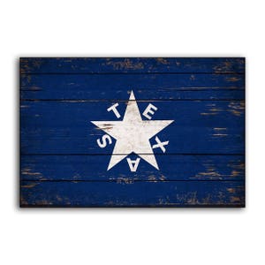 First official flag of the Republic of Texas 1836 wood Flags Rustic Flags wooden handmade sign decor sign wall decor store plaque signs