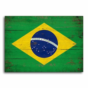 Brazil Wooden Flag sign print on wooden sign decor Brasil wall decor brazilian