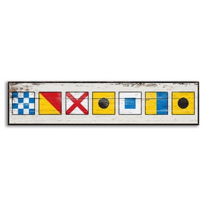 Nautical Flag Personalized Name or word in nautical flags canvas print on wood wooden sign nautical flag sign signs wedding gift print decor