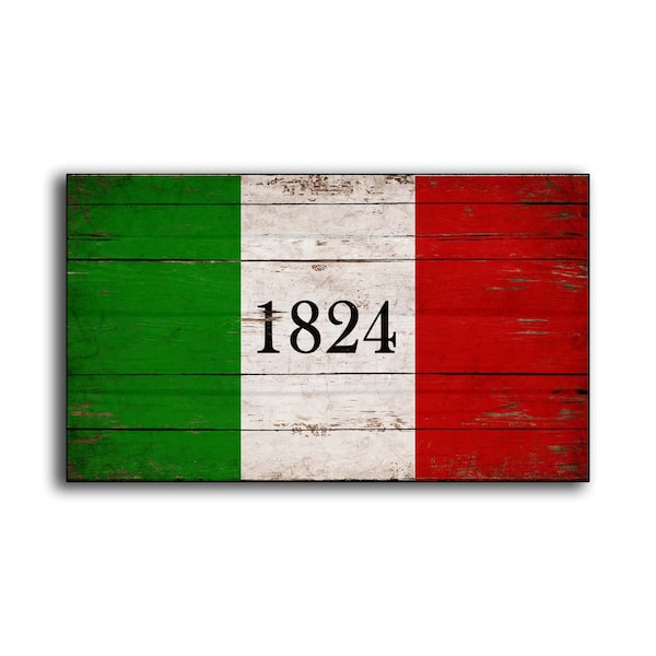 Alamo 1824 wood flag Texas Flags Rustic Flags wooden handmade sign decor sign printed wall decor store plaque signs