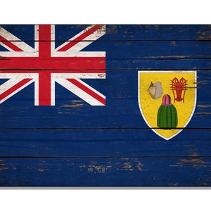 Turks and Caicos Flag wood Flag Flags Rustic Flags Flag, Caribbean Island, wooden handmade sign decor sign wall decor signs