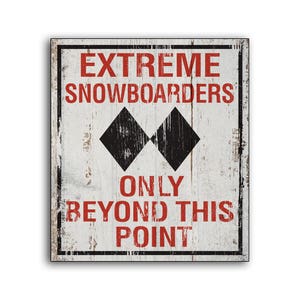 Snowboard Snowboarders letrero de madera deporte mancave bar deportivo sala de juegos Lodge Cabin Colorado imprimir decoración de madera carteles de arte de pared