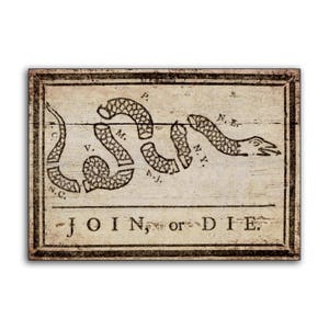 Join or Die Benjamin Franklin wood snake Sign Flags wooden Home Wall Decor print printed sign decor plaque sign wall signs
