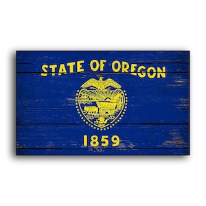 Oregon State Flag wood Flag Flags wooden handmade Home Wall Decor print printed sign decor sign wall FREE SHIPPING