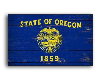 Oregon State Flag wood Flag Flags wooden handmade Home Wall Decor print printed sign decor sign wall FREE SHIPPING