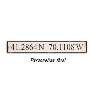 Customized Latitude Longitude canvas on wood Coordinate Sign Nautical Print on Wood Decor wooden handmade home decor wall signs