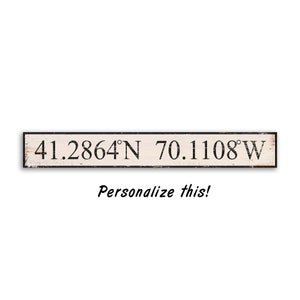 Customized Latitude Longitude canvas on wood Coordinate Sign Nautical Print on Wood Decor wooden handmade home decor wall signs