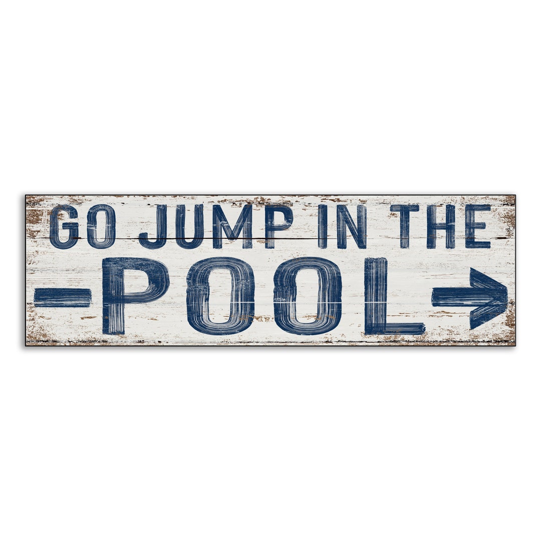 Go Jump in the Pool Directional Sign Indoor Wall Decor - Etsy