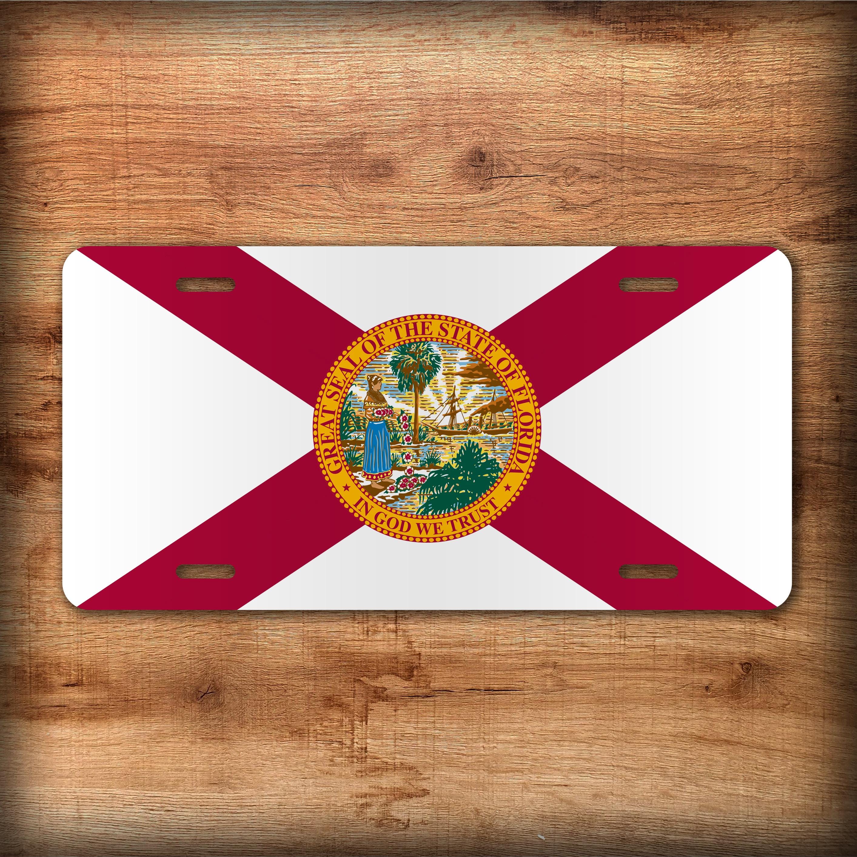 Florida Flag License Vanity Plate - Etsy