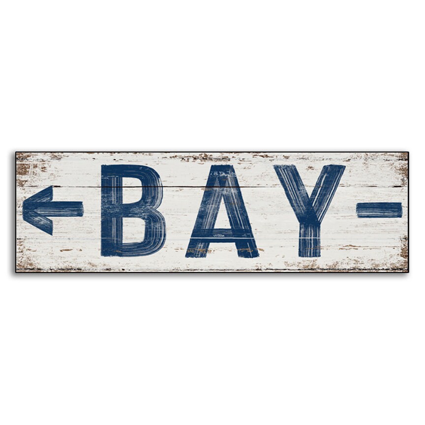 Bay Arrow Canvas Print on Wood Sign Wooden Print Decor Wall Decor Store ...