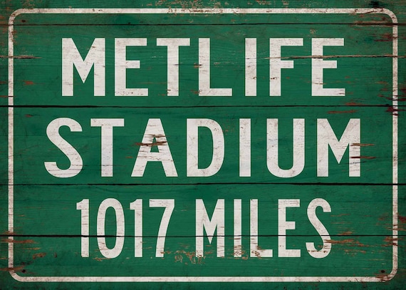 New York Giants and Jets The Meadowlands Stadium Hwy Metal sign your house