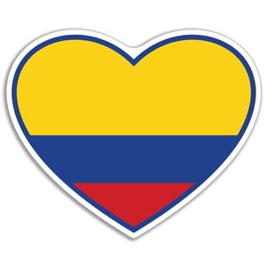 thumbnail image 2 of Colombia Flag Chrome Emblem Car Decal Sticker - Peel And Stick 2 of 5