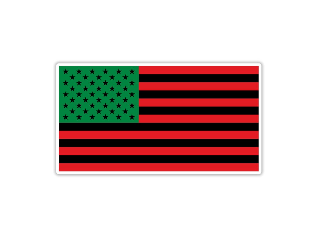 African American USA Flag Sticker Printed Vinyl Decal Decals American ...