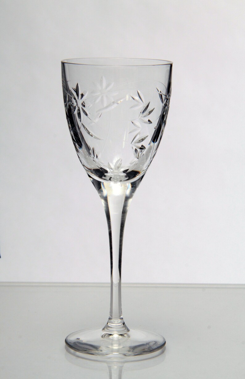 Royal Doulton 'Jasmine' English Lead Crystal Wine Etsy