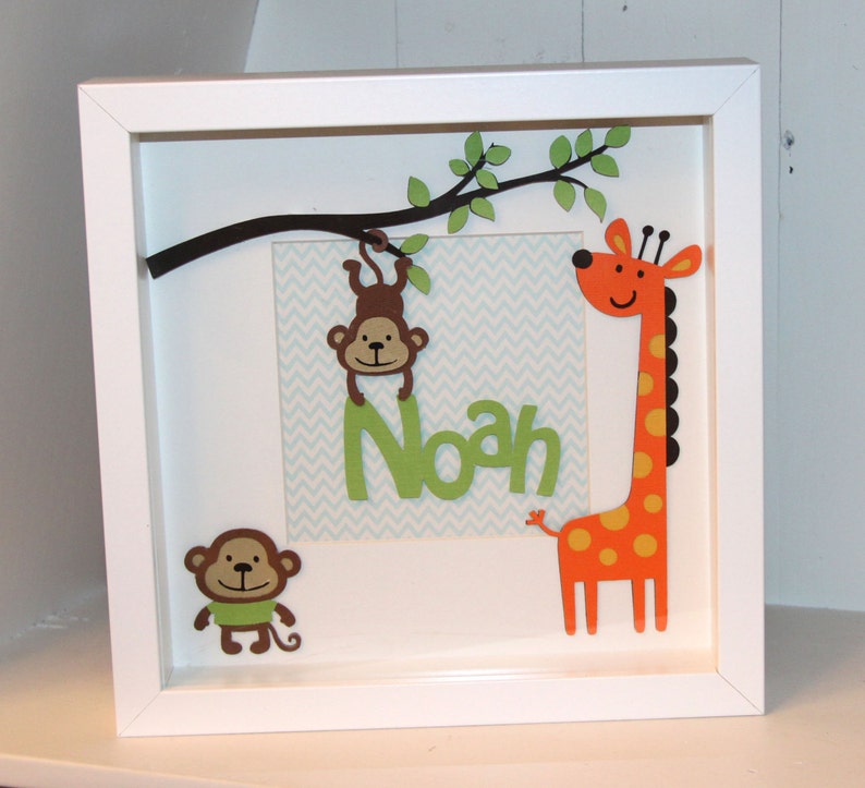 Personalised 3d box frame wall art Etsy