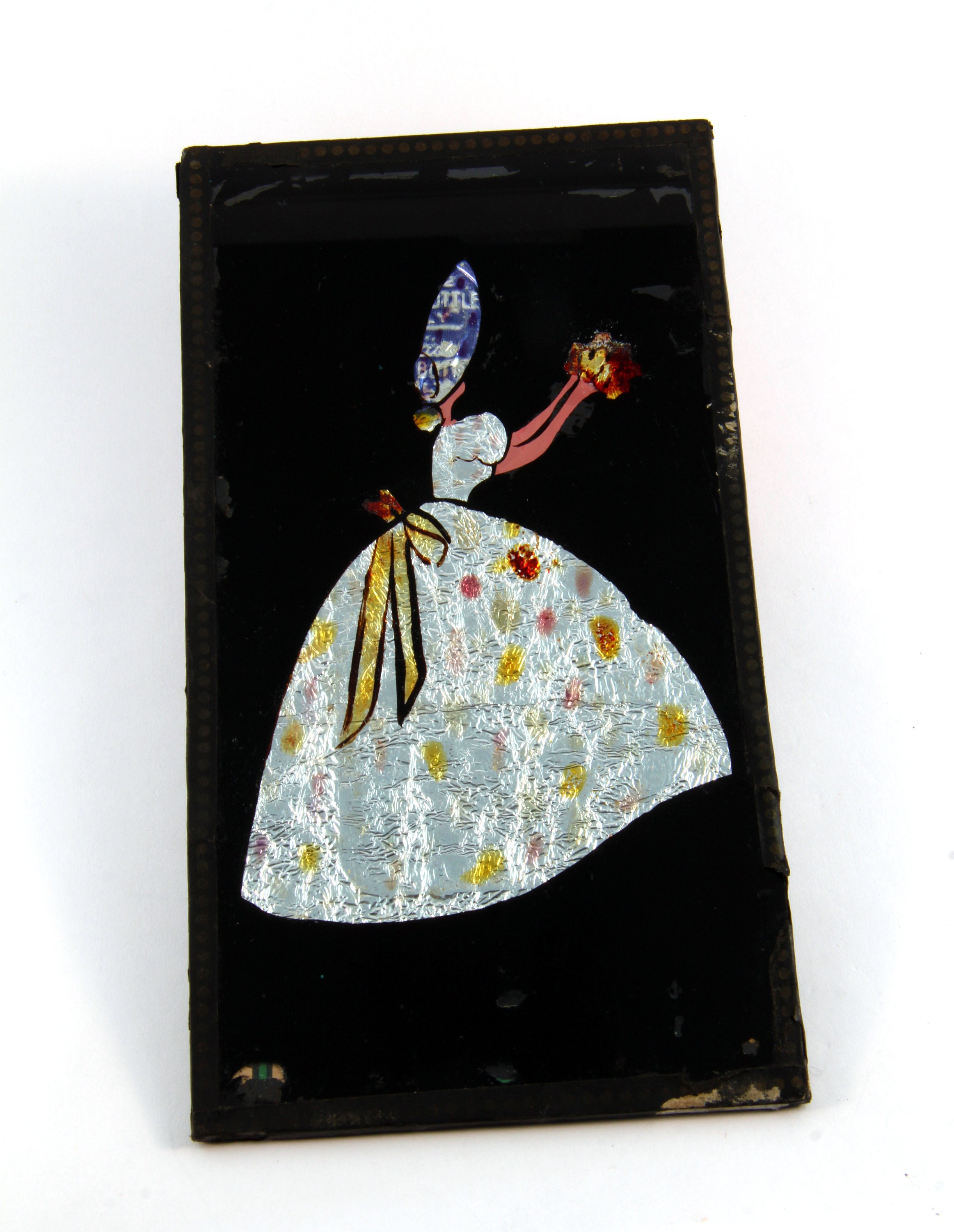 Reverse Painted Foil Art Glass Panels 1920's Antique Etsy