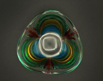 Simron Vase Simron Hand Made Acid Wash Glass Vase, Simron Israel, Hand Made Glass ...
