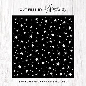 Sterrenhemel stencil SVG, ster SVG-bestanden, achtergrond stencil, kaarten maken, Art Journaling, sterrenpatroon gesneden bestand, commercieel gebruik