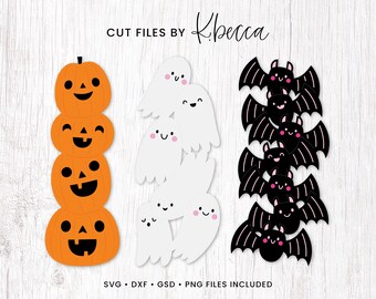 Marcadores de Halloween SVG, archivos de corte de marcadores, calabazas, fantasmas, murciélagos, marcadores de Halloween PNG, marcadores lindos y espeluznantes, corte de impresión, uso comercial