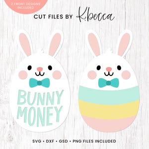 Bunny geld kaarthouder SVG, Pasen geld houder, DIY Pasen cadeau kaarthouder, leuke leuke Pasen geld houder, Pasen SVG voor Cricut