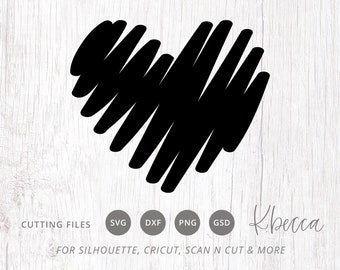 Heart SVG, Scribble Heart SVG, 80's Heart SVG, Retro Heart Cut File, Valentine Heart Svg, Valentines Day Heart Svg, Heart Svg Cricut