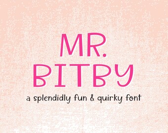 かわいいフォント、Mr. Bitby フォント、楽しい落書きフォント、Cricut 用フォント、Procreate フォント、Silhouette 用フォント、手描きフォント、商用利用