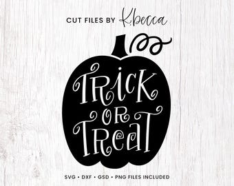 Trick or Treat SVG, Kids Halloween SVG, Trick or Treat Bag SVG, Halloween Cut File, Pumpkin Svg, Commercial Use