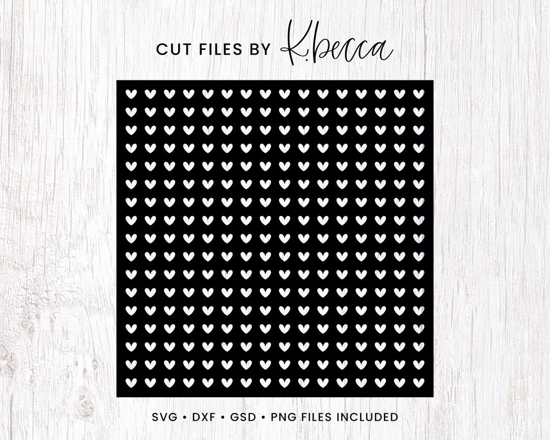 Hearts Stencil SVG, Little Heart Stencil Cut File, Hearts Pattern ...