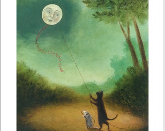 Fine Art print: "The Moon Who Dreamt He Was a Kite"