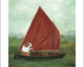 Fine Art Print of an Original Animal Painting: "The Skipper"