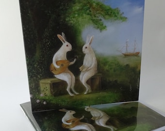 Single Greetings Card: “The Troubador and His Muse"