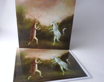 Single Greetings Card of an original painting: "The Midsummer Sarabande"