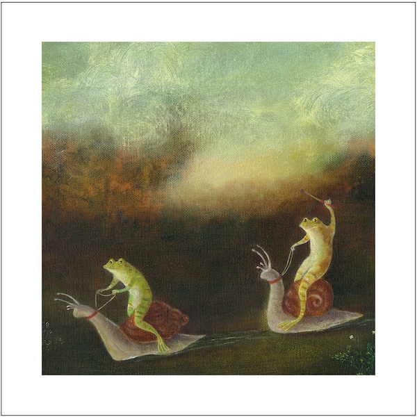 Impresión de bellas artes: "Las riendas apretadas"