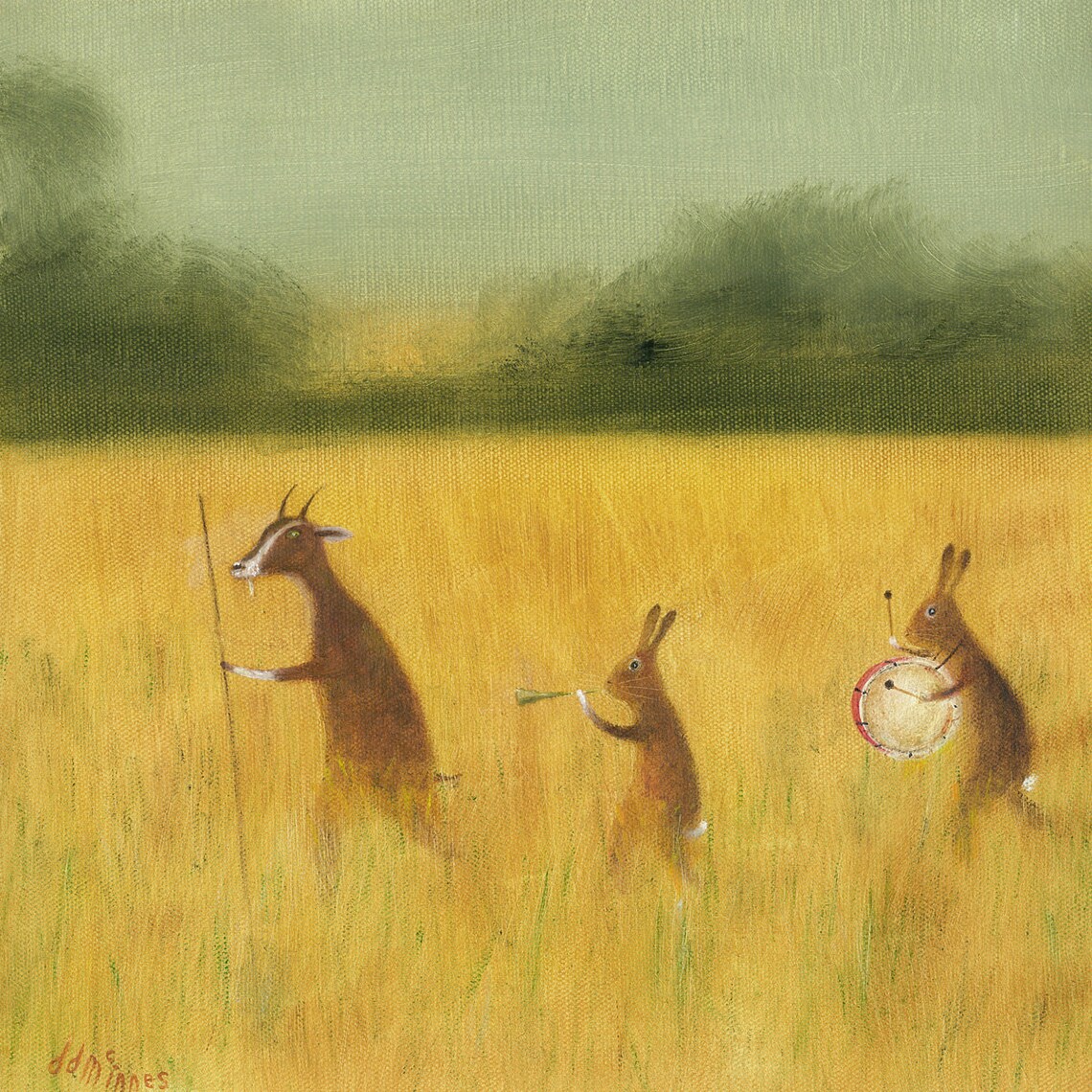 Single Greetings Card of an original painting: The image 2